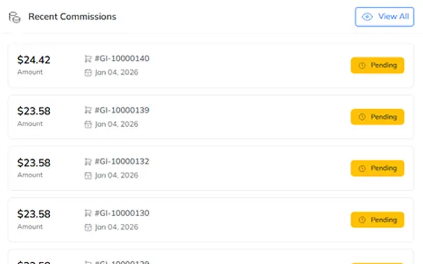 Affiliate dashboard image