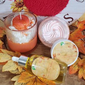 Fall Body Oil Body Butter And Candle Bundle- Orange
