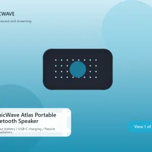 SonicWave Atlas Portable Bluetooth Speaker