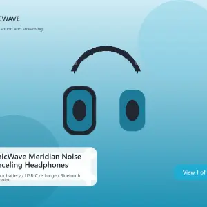 SonicWave Meridian Noise Canceling Headphones