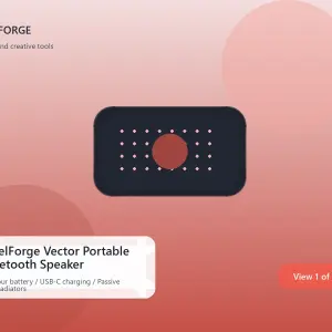 PixelForge Vector Portable Bluetooth Speaker